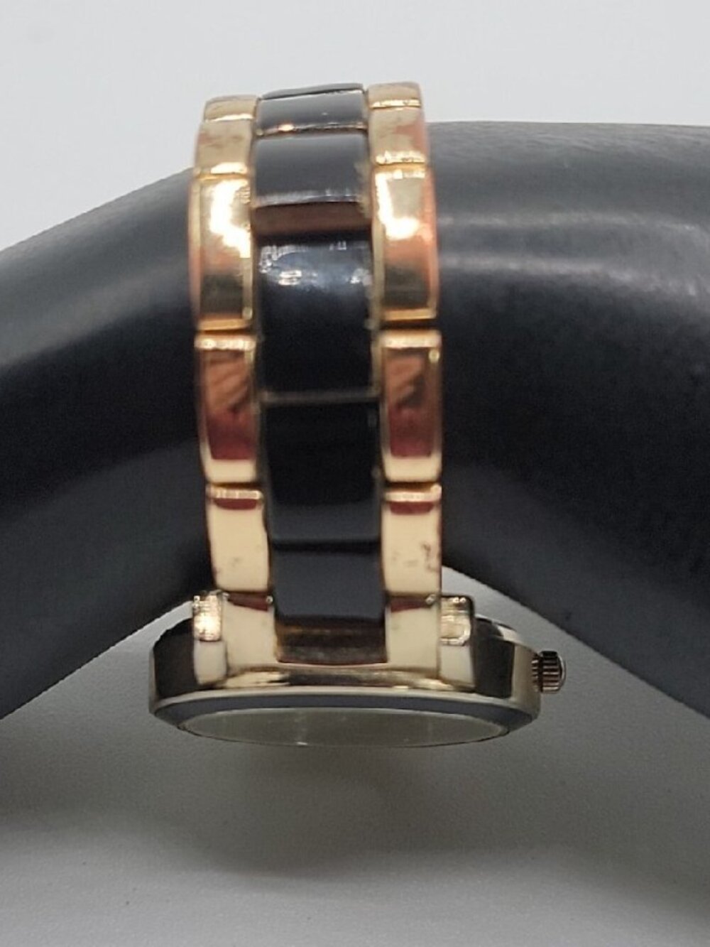 Kardashian Kollection Two-Tone Gold & Black Quartz Link Bracelet Watch - Tested - Picture 16 of 16